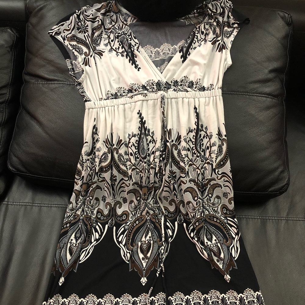 Black, White and Grey Mini Dress